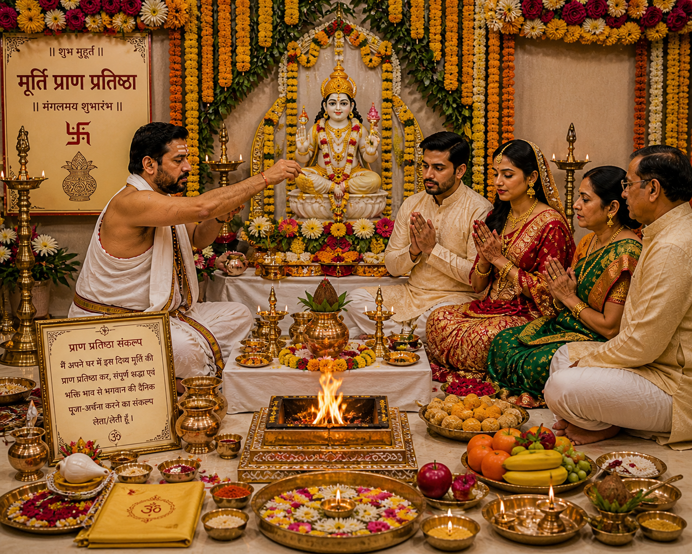 Murti Pran Pratishtha At Home